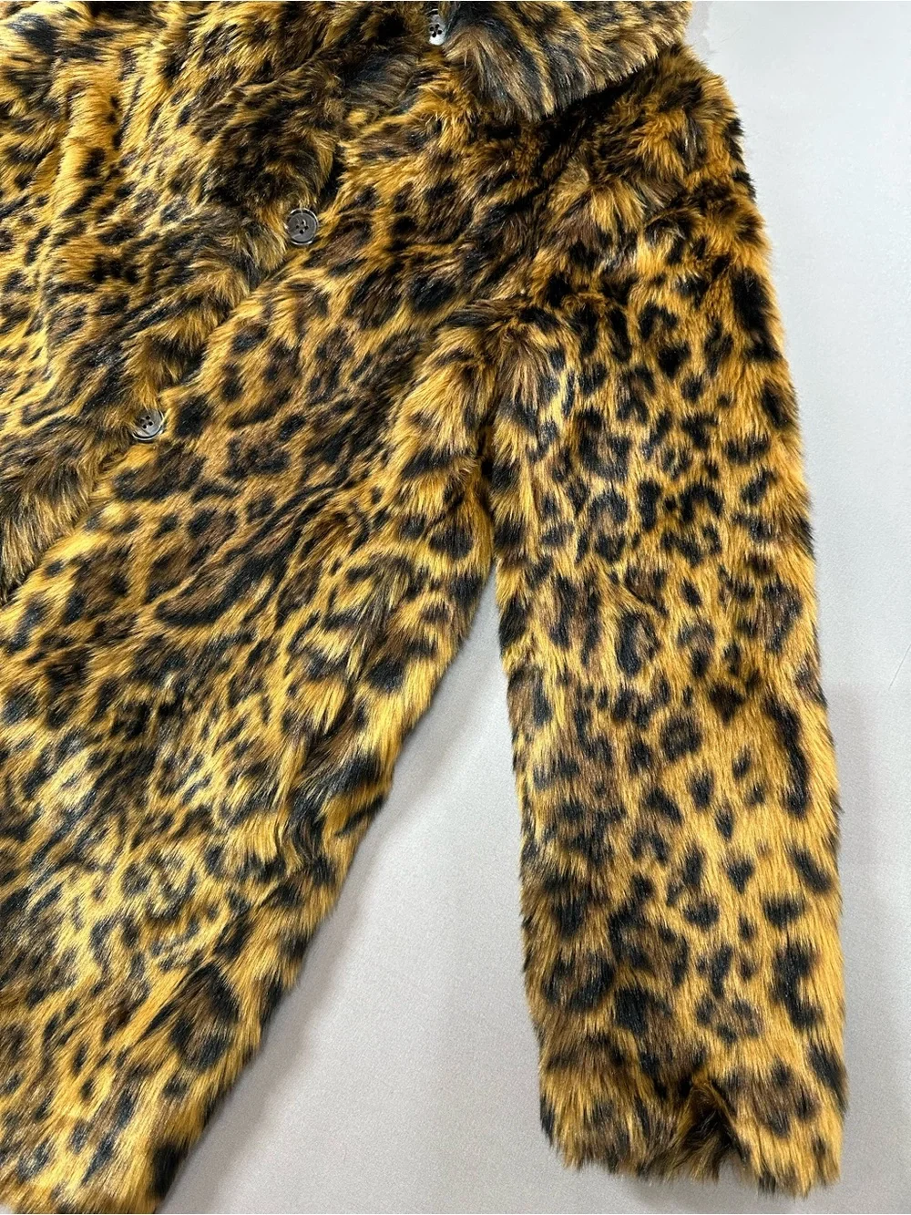 J Crew Faux-Fur Leopard Print Coat - Womens Small